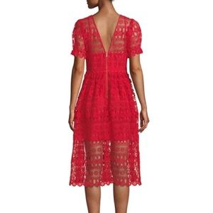 Self portrait lace red dress